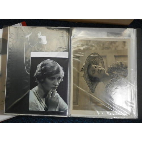 347 - A collection of celebrity interest photographs, autographs etc, incl early 20th cent silent movie, 1... 