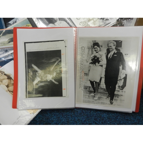 347 - A collection of celebrity interest photographs, autographs etc, incl early 20th cent silent movie, 1... 