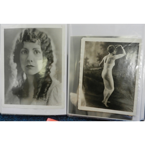 347 - A collection of celebrity interest photographs, autographs etc, incl early 20th cent silent movie, 1... 