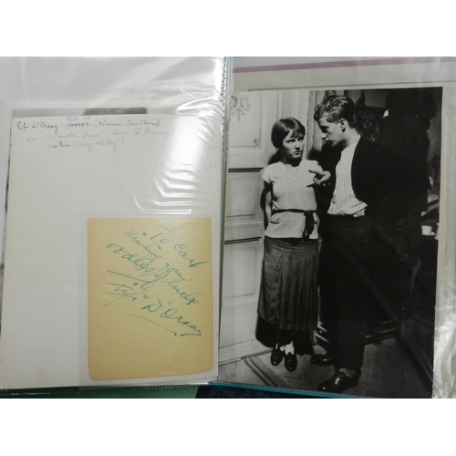 347 - A collection of celebrity interest photographs, autographs etc, incl early 20th cent silent movie, 1... 