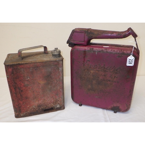 238 - Two vintage petrol cans af