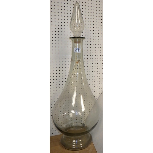 252 - A large oversized 19th C Chemist Pharmacy Glass Advertising Carboy