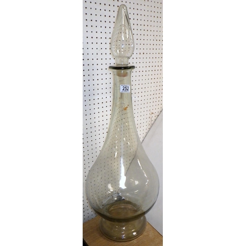 252 - A large oversized 19th C Chemist Pharmacy Glass Advertising Carboy