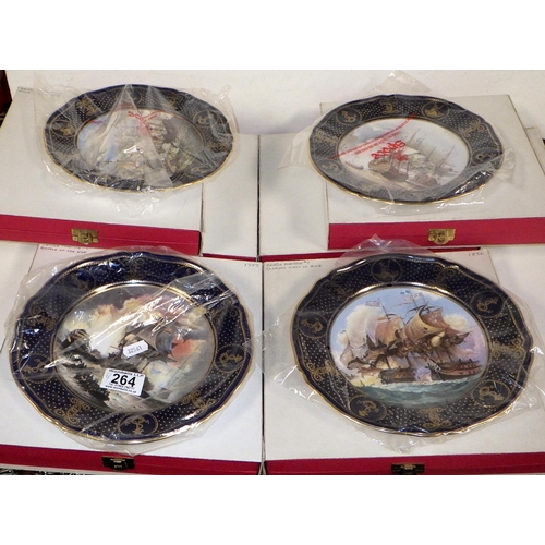 264 - A group of six boxed cabinet plates