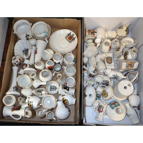 273 - A large qty of misc crested china