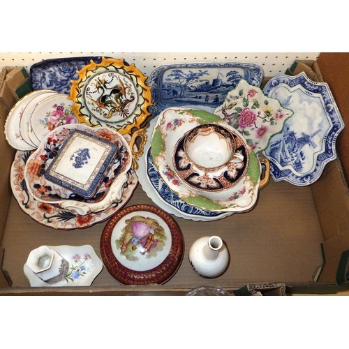 254 - Three boxes of misc to inc glass ware, ceramics 78s etc (3)