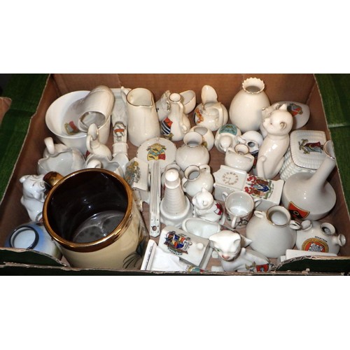 255 - A large qty of misc crested china