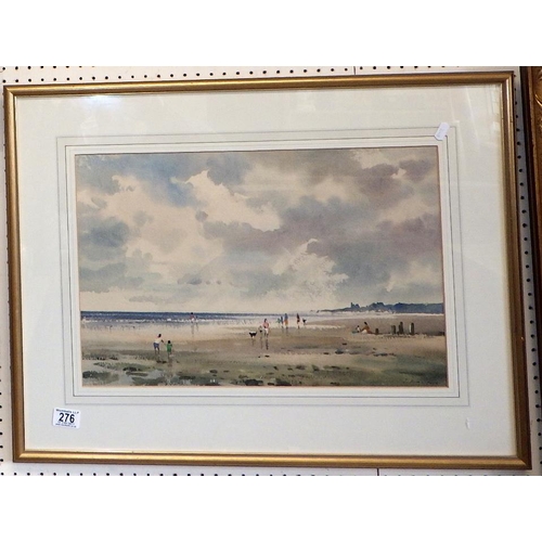 276 - A John Barrie Haste beach watercolour landscape