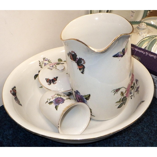 284 - A jug and bowl set together with misc Princess dinner ware af