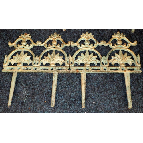 286 - A group of 10 cast metal garden edgings