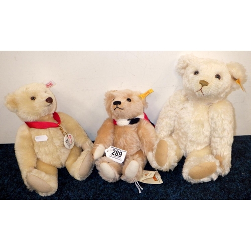 289 - A group of three Steiff teddy bears (3)