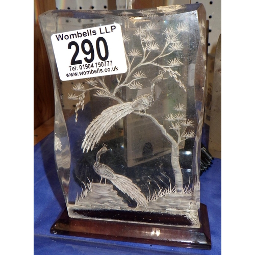 290 - A group of etched perspex collectables