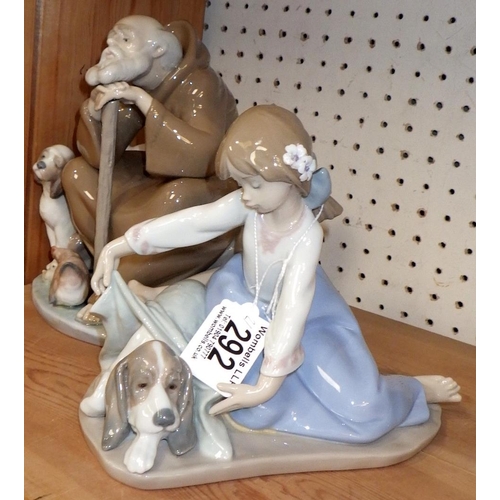 292 - Two Lladro figure groups