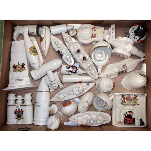 314 - A large qty of misc crested china