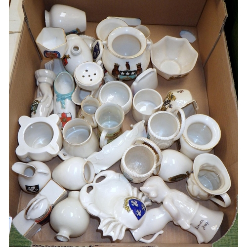 317 - A large qty of misc crested china