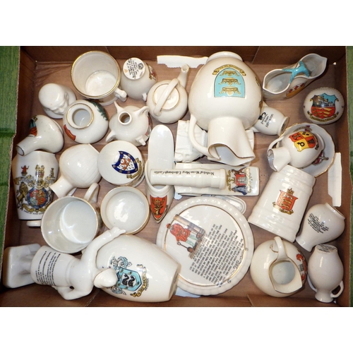 317 - A large qty of misc crested china