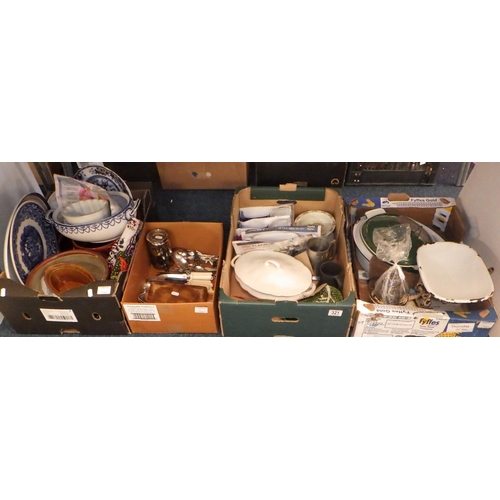 321 - A set of scales, cutlery, ceramics etc (4)