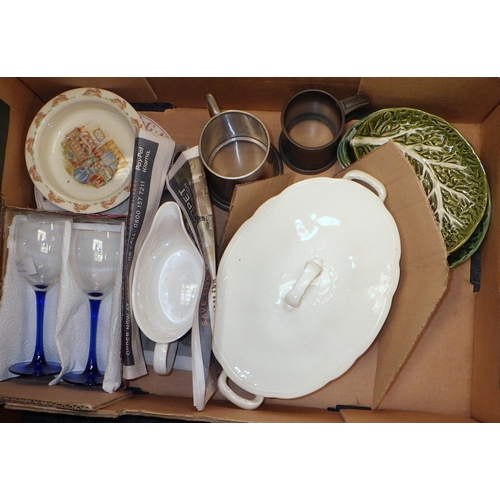 321 - A set of scales, cutlery, ceramics etc (4)