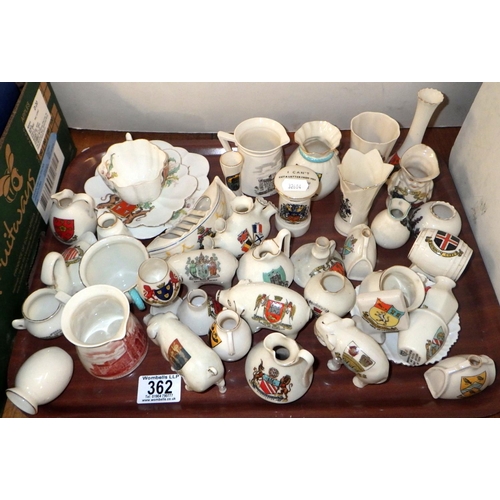 362 - A large qty of misc crested china