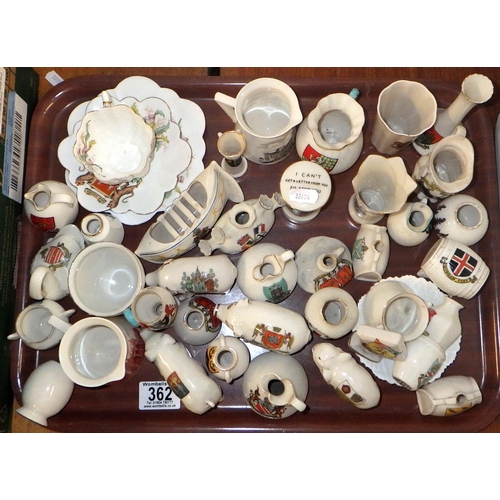 362 - A large qty of misc crested china