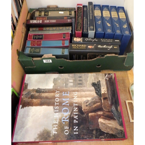 364 - A box of misc books to inc Folio Society