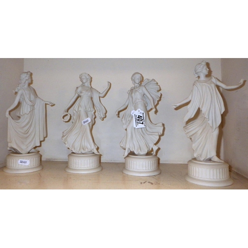 407 - A group of four Wedgwood dancing flowers figures (4)