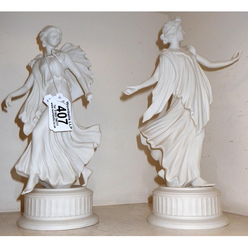 407 - A group of four Wedgwood dancing flowers figures (4)