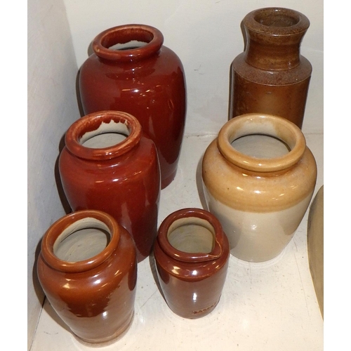 422 - A quantity of stoneware jars and a water-bottle to inc Pocklington