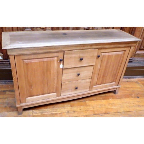 701 - A modern oak sideboard, 160cm long ex Bootham Park Hospital