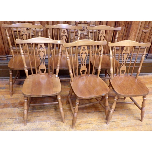 740 - A set of six kitchen chairs, ex Bootham Park Hospital