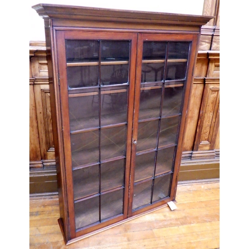 742 - A mahogany bookcase top, 122cm wide,  ex Bootham Park Hospital