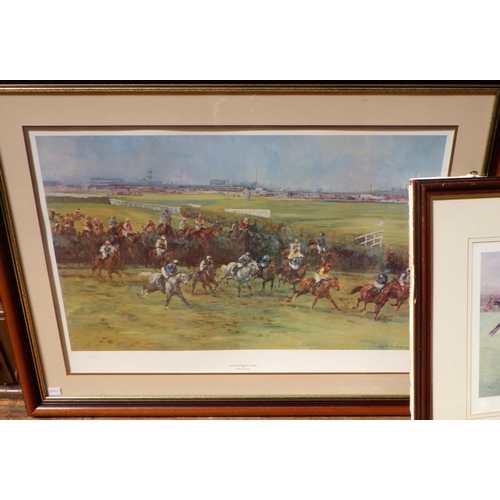 771 - Various prints incl Horse racing interest, ex Bootham Park Hospital