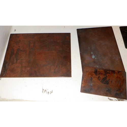 439 - A group of copper etching plates