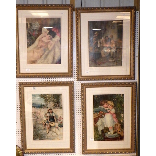 511 - A group of four gilt framed Pears prints (4)