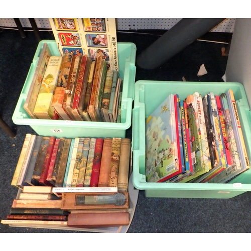 534 - Three boxes of misc books, some children annuals (3)