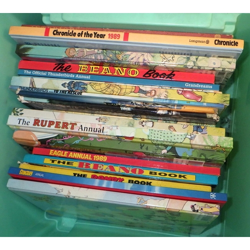 534 - Three boxes of misc books, some children annuals (3)