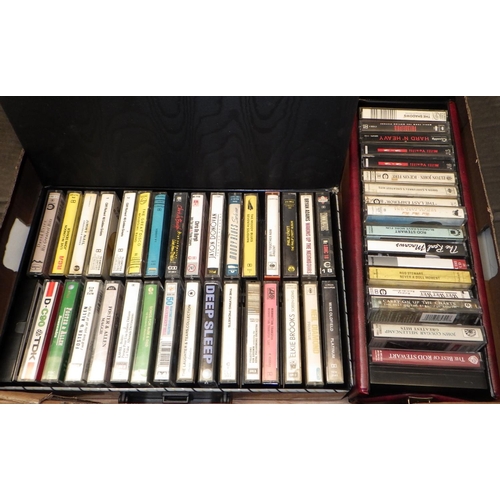 547 - A qty of misc tapes and a cassette player (2)