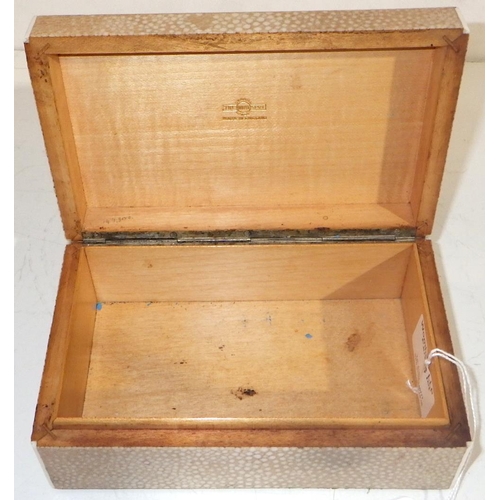 489 - A Dunhill Shagreen cigarette box 16cm wide