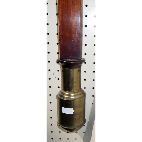 934 - A 19thC E Gilbert Falmouth naval stick barometer