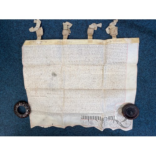 604 - A group of 17thC dated and later Indentures some on vellum