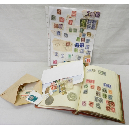 135 - A sparsely filled album of postage stamps, most British / British Empire interest early 20th cent; o... 