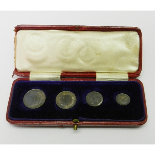 169 - An Edward VII 1908 Maundy Money set, in dated presentation case.