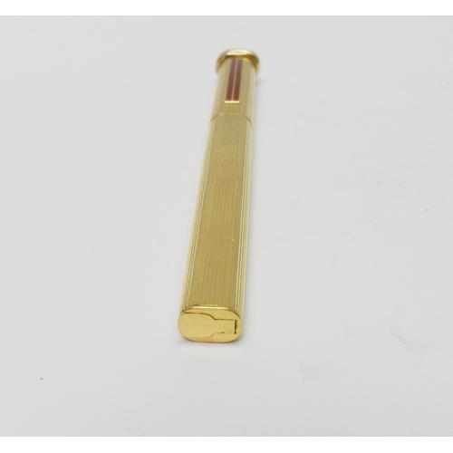 197 - A Cartier Paris gold plated ballpoint pen.  A/F, no box or papers.