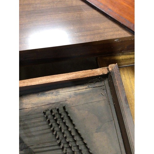 758 - A 18th cen mahogany George Garcka 1780 square piano, top damaged, later base (a/f), 151cm long, ex B... 