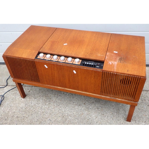 623 - A HMV radiogram 97cm wide, marks, sold as seen