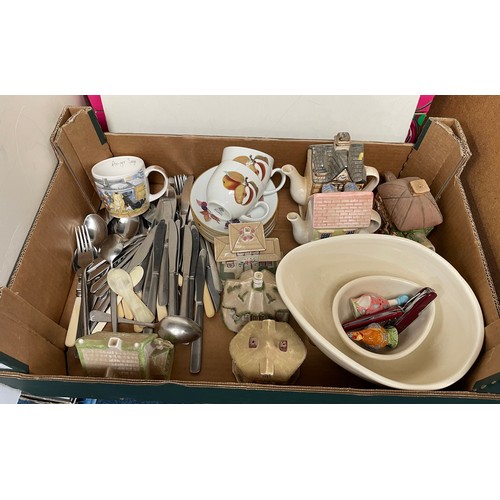 74 - A qty of misc ceramics, cutlery etc