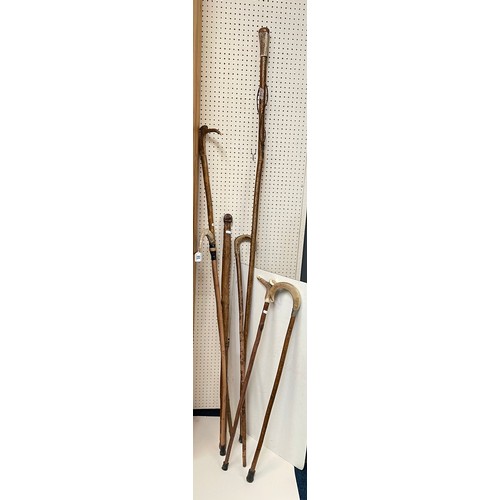 85 - A group of various walking sticks to inc whistle stick etc