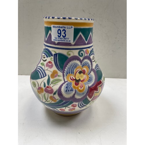 93 - An Art Deco Poole floral vase