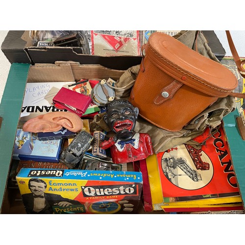 290 - A group of vintage games to inc Conjuring, reproduction money box etc (3)