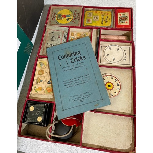 290 - A group of vintage games to inc Conjuring, reproduction money box etc (3)